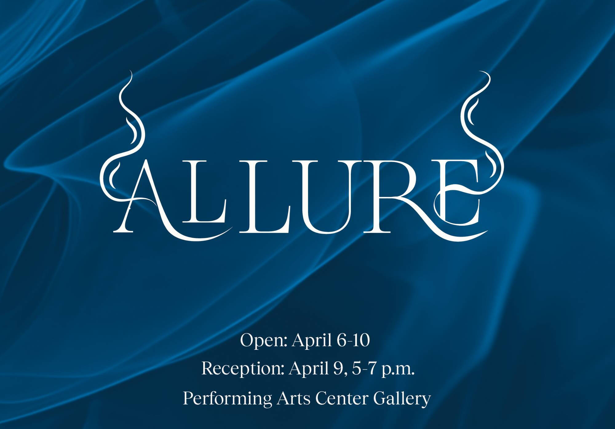 Postcard image for student BFA exhibition Allure